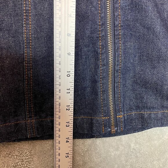 Altard State Women Y2K Bratz Dark Wash Zip Front A Line Mini Denim Skirt XS - Picture 7 of 10